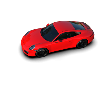 beyaz arka planda modern spor araba