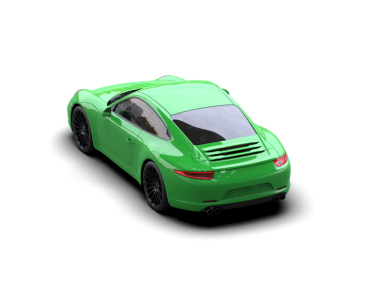 Stüdyo ortamında daha az genel bir konsept arabanın 3 boyutlu çizimi