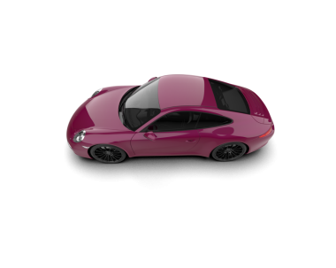 beyaz arka planda pembe modern araba