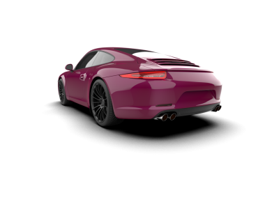 modern araba beyaz arka planda izole edildi. 3 boyutlu çizim - illüstrasyon