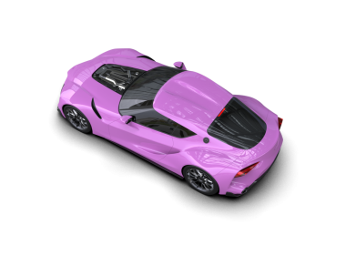 Gri arka planda modern pembe spor araba. 3d oluşturma