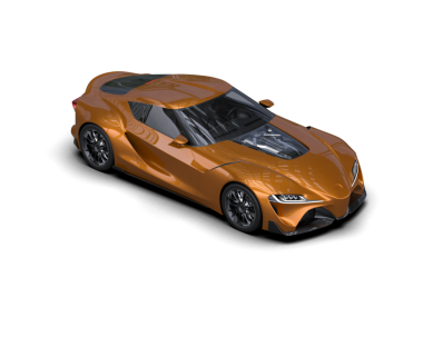 Stüdyo ortamında daha az genel bir konsept arabanın 3 boyutlu çizimi