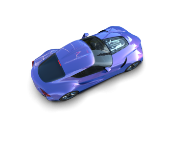 Bir spor arabanın 3 boyutlu görüntüsü