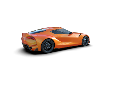 turuncu lüks araba beyaz arka planda izole edildi.