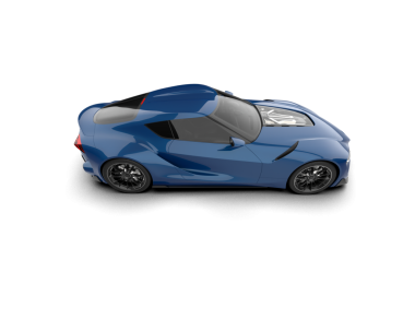 mavi spor araba - yan görünüm