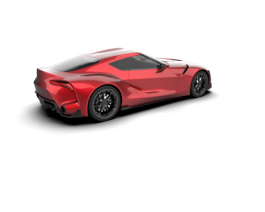 Kırmızı spor araba. 3 boyutlu görüntüleme. beyaz arkaplanda izole