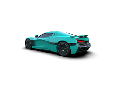 Stüdyo ortamında daha az genel bir konsept arabanın 3 boyutlu çizimi