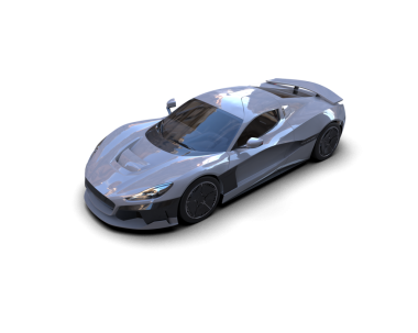 modern araba siyah zemin üzerinde 3 d illüstrasyon