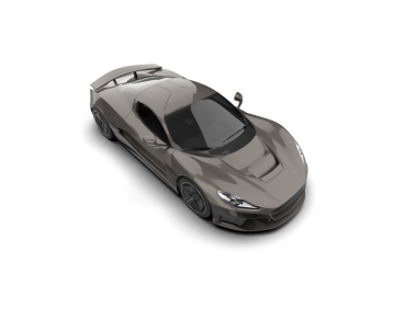 araba beyaz arkaplanda izole edildi. 3d görüntüleme - illüstrasyon