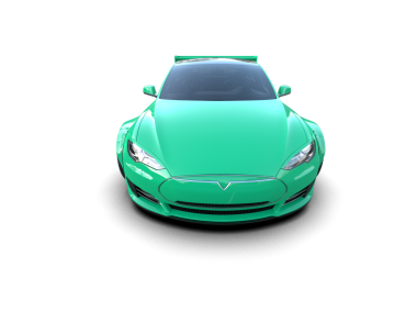 Arka planda yeşil bir arabanın 3 yansıması