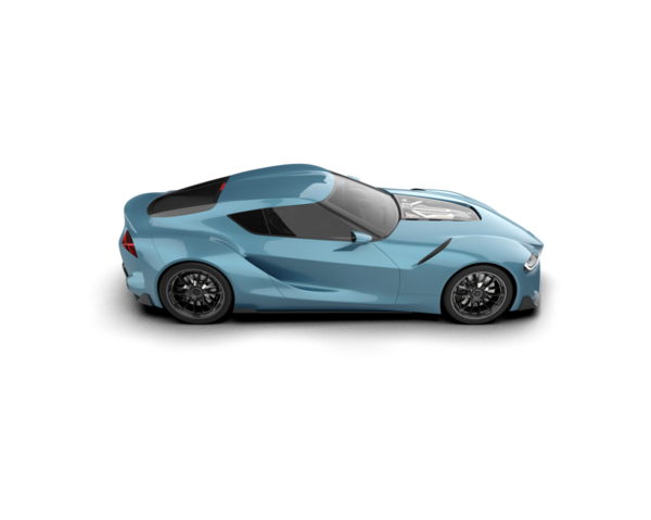 Beyaz arka planda izole edilmiş 3 boyutlu elektrikli araba çizimi