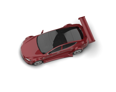 Araba sedanı beyaz arka planda izole edilmiş. 3d oluşturma