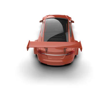 modern araba beyaz üzerine izole