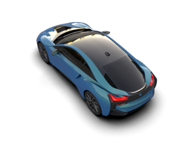 Stüdyo ortamında daha az genel bir konsept arabanın 3 boyutlu çizimi