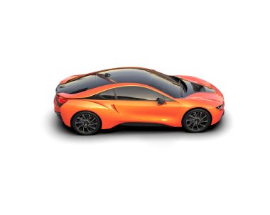 Modern araba arka planda izole edilmiş. 3D görüntüleme - illüstrasyon