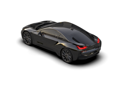 Beyaz arka planda siyah spor araba çizimi