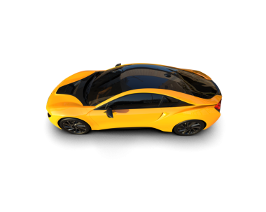 Siyah arka planda bir araba. 3D görüntüleme - illüstrasyon.