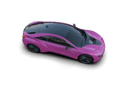 Beyaz arka planda bir araba. 3d oluşturma