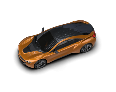 turuncu araba beyaz arka planda izole edilmiş