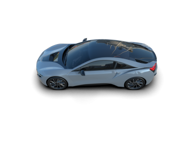 Siyah araba beyaz arka planda. 3d illüstrasyon