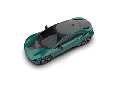 modern araba beyaz arkaplanda 3D görüntüleme