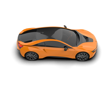 beyaz arkaplanda modern araba