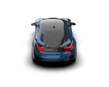 beyaz arka planda modern mavi spor araba 3 boyutlu görüntüleme