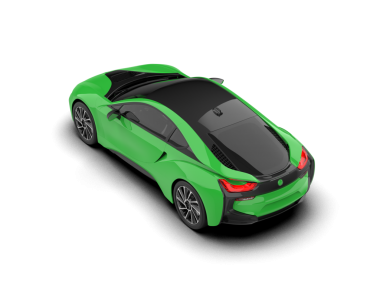 modern yeşil spor araba beyaz arka planda izole edilmiş..