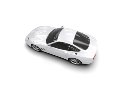 Modern araba beyazda izole edilmiş. 3d illüstrasyon