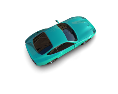 Beyaz arkaplandaki araba, 3 boyutlu görüntüleme.