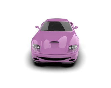 Siyah çatılı pembe bir araba. vektör illüstrasyonu.