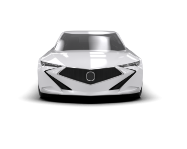 Araba beyaz arka planda izole edilmiş. 3d illüstrasyon