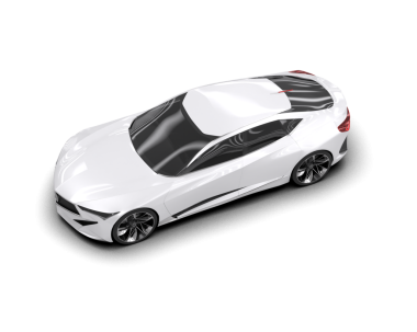 Beyaz arka planı olan gerçekçi bir araba. 3 boyutlu illüstrasyon. yüksek kaliteli resimleme