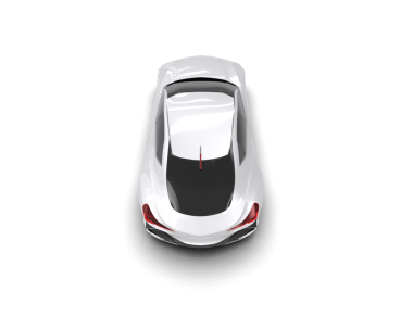 Beyaz arka planda izole edilmiş gerçekçi bir araba.