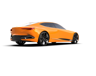 Gerçekçi bir araba. 3d illüstrasyon