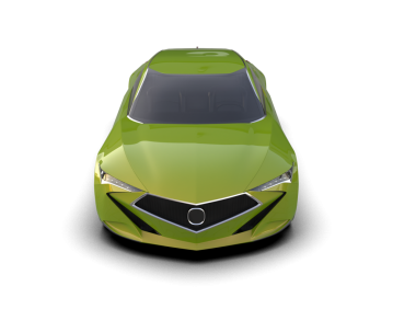 Stüdyo ortamında daha az genel bir konsept arabanın beyaz arka planda izole edilmiş hali.