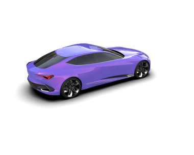 Stüdyo ortamında daha az genel bir konsept arabanın 3 boyutlu çizimi