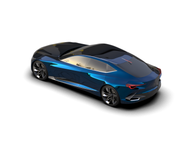 Stüdyo ortamında daha az genel bir konsept arabanın 3 boyutlu çizimi