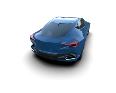 Siyah arkaplandaki araba 3 boyutlu görüntüleme.