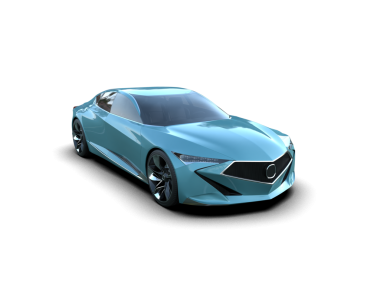 modern araba beyaz arkaplanda izole edildi.