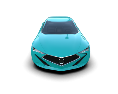 Beyaz arkaplanda izole edilmiş gerçekçi bir araba, vektör illüstrasyonu