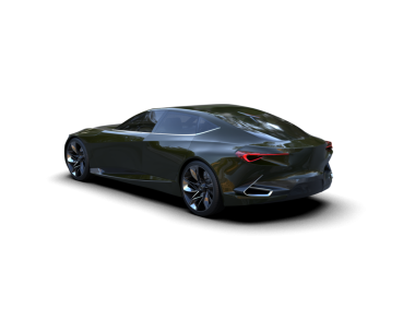 Stüdyo ortamında markalı, jenerik konsept bir arabanın 3 boyutlu çizimi