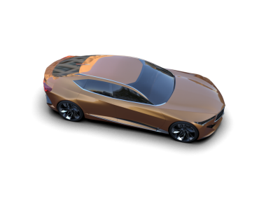 modern araba gri arka planda izole edilmiş.