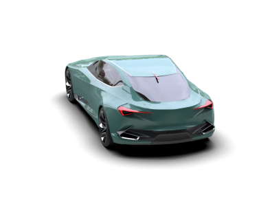 beyaz arkaplanda izole edilmiş araba 3 d illüstrasyon