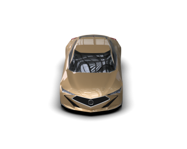 Siyah arka planda izole edilmiş lüks bir araba.