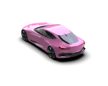 Araba arka planda izole. 3D görüntüleme - illüstrasyon