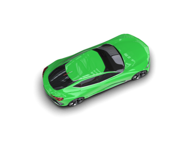 modern yeşil spor araba