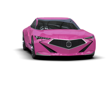 Pembe süper modern araba. 3 Boyutlu Hazırlama
