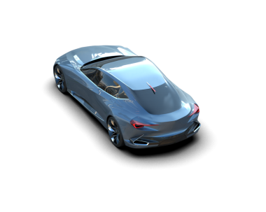 beyaz arkaplanda modern araba