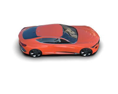 kırmızı spor araba - 3D render